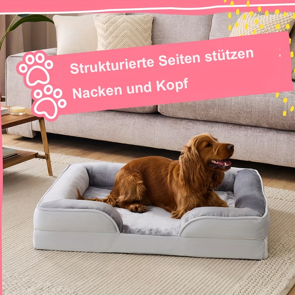 

Memory Foam Pet Sofa Bed Cushion Mat Washable Removable Orthopedic For Puppy Small Medium Large Dog