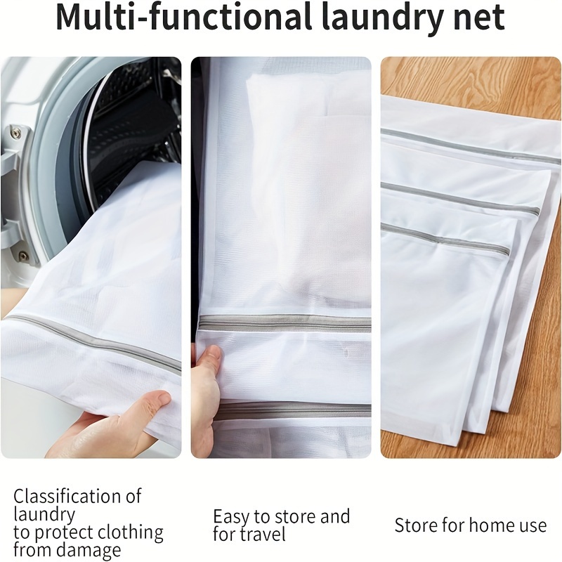 3pcs xxl fine mesh laundry bags with premium zipper     underwear college dorm essentials 57x57cm laundry bags details 1