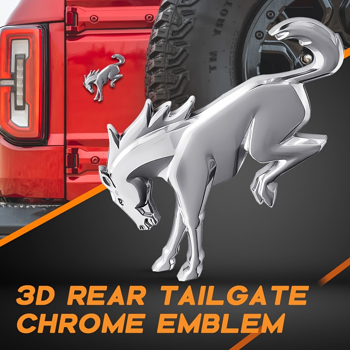 

For 2021 2022 2023, Abs Horse Badge, Accessories Waterproof And Resistant - And - Silver(1pc)