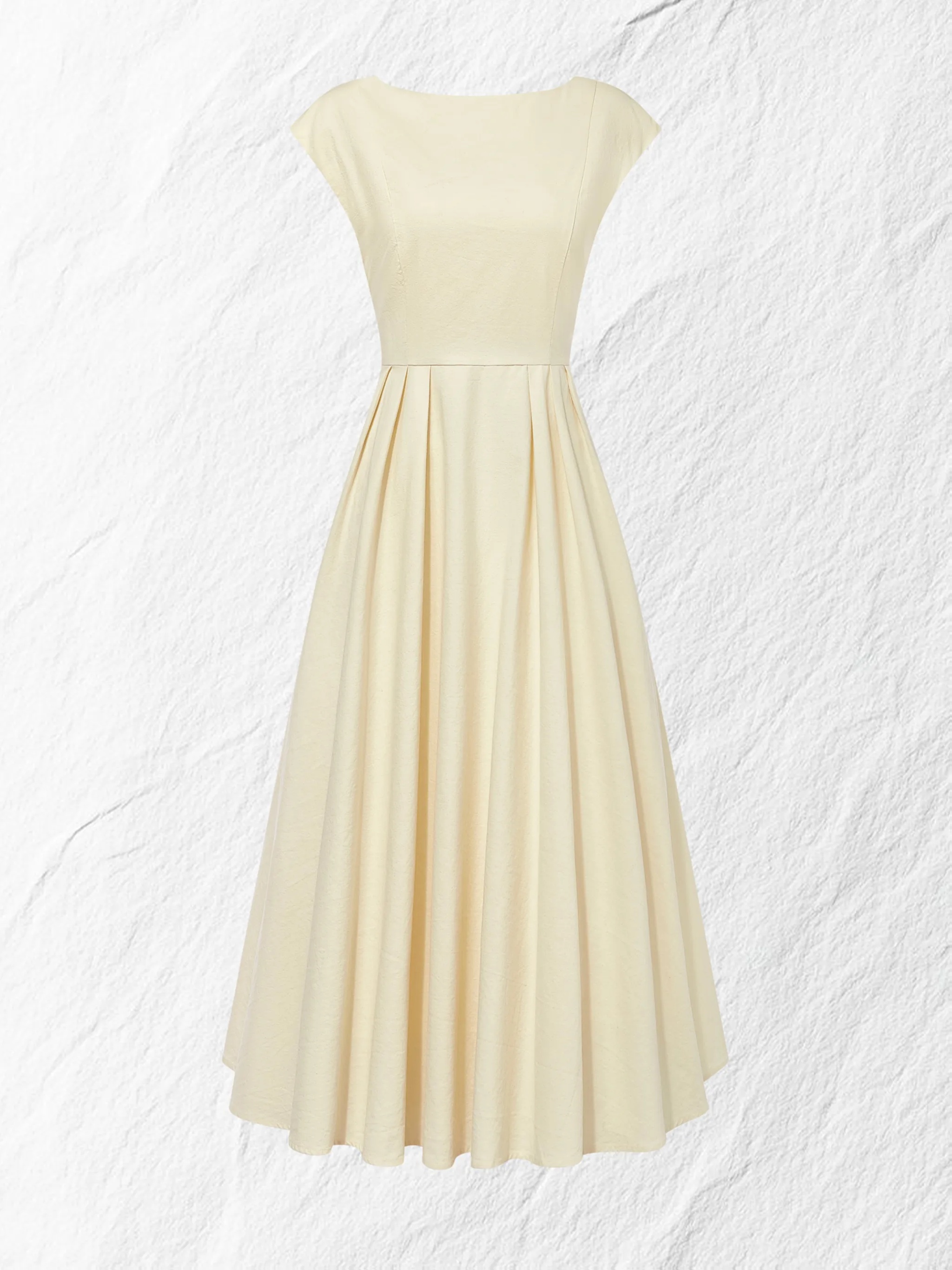 beige champagne bridesmaid dress Satin Boat Neck Gown in Gold – Fivestory