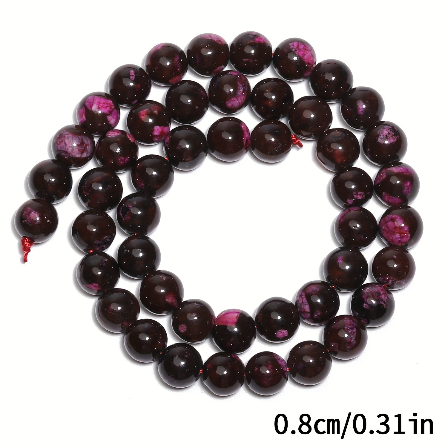 E-shop 6/8/10/12mm Natürlicher Dunkelroter San Jaspis Lose Spacer Perlen für Schmuckherstellung DIY Einzigartige Armbänder Halsketten Accessoires