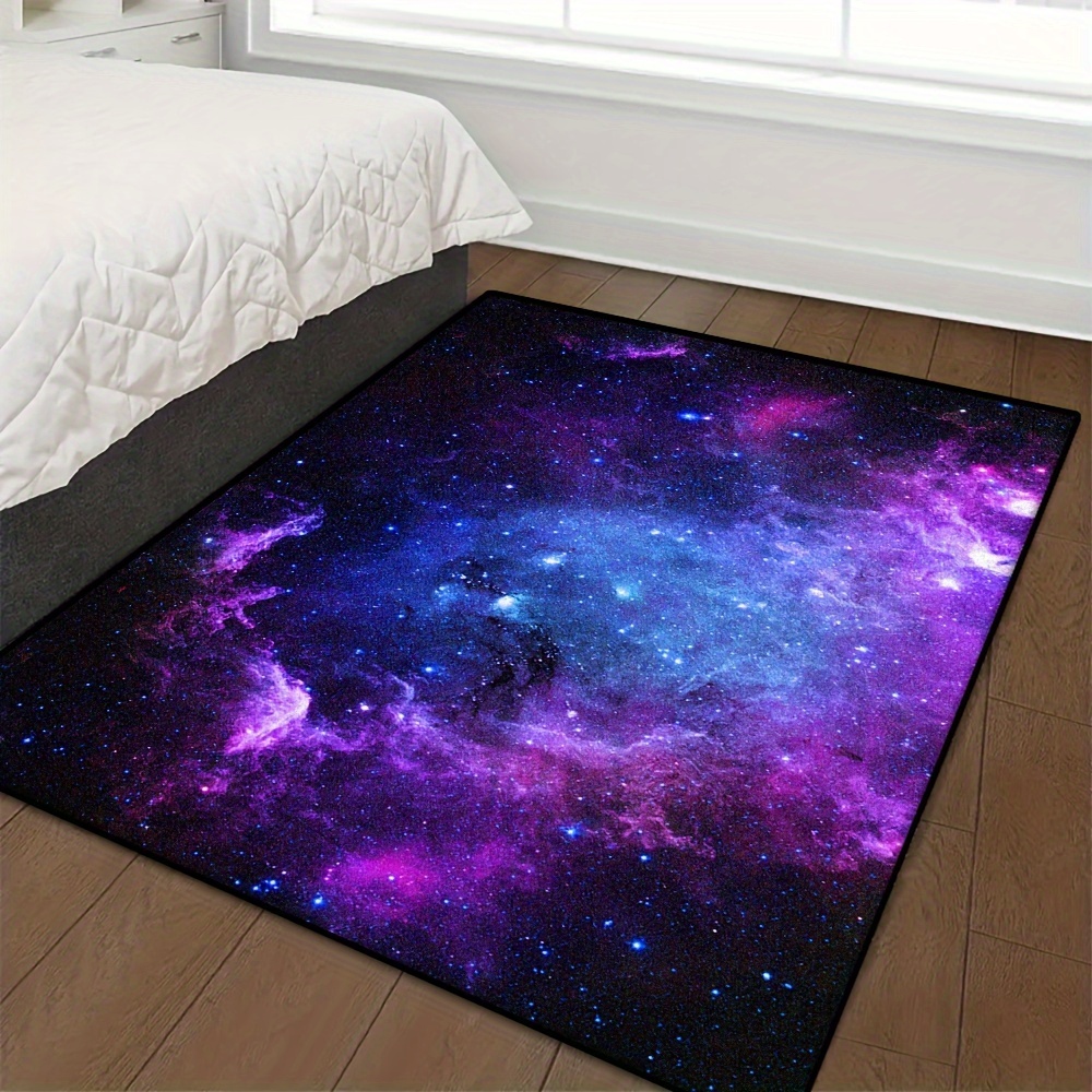 TEMU [imitation Cashmere   Washable Base]washable Base Imitation Cashmere   Weight Per   Thickness 8.6mm 1pc Beautiful Starry Carpet, Contemporary