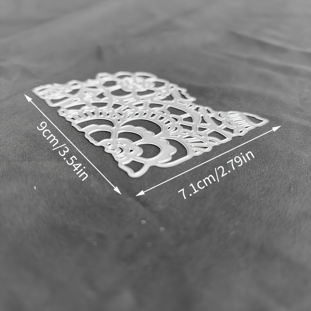 TEMU 1pc Innovative Lace Metal Cutting Die, Ideal For Photo Albums, Crafts, Relief Designs, Handmade Greeting Cards, And Tools For Producing Gift