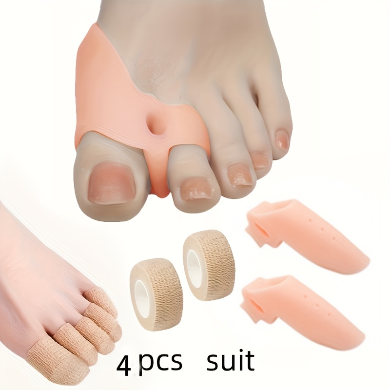 TEMU 4 Pezzi Separatori e Distanziatori in Silicone per dei Piedi - Cuscinetti in Gel a Anello per /Donna, Separatori Delicati Adatti per Yoga, ,