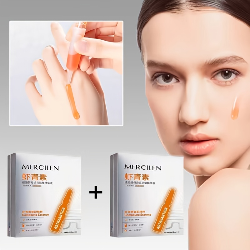 Mercilen Astaxanthin Moisturizing Makeup Essence, 2 Boxes