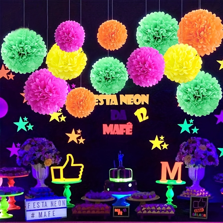 

12pcs Uv Fluorescent Pom - Decor, -the- Accents