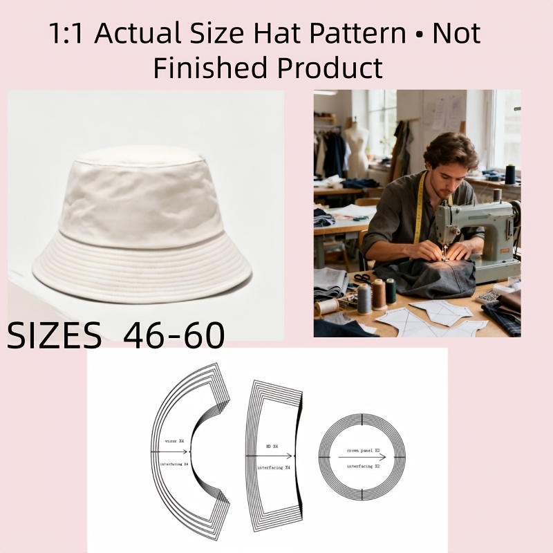 TEMU Fashion Easy Style Hat Sewing Pattern (pattern For Making, Not Finished Clothing) Suitable For Your Fabric To Make A Unique Hat With Personal