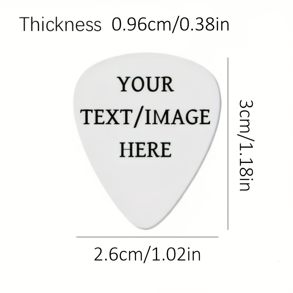 TEMU Custom 30pcs Double-sided Guitar Picks, Commemorative Custom Guitar Picks With Patterns Or Text, Rock Instrument Accessories, Suitable For Band