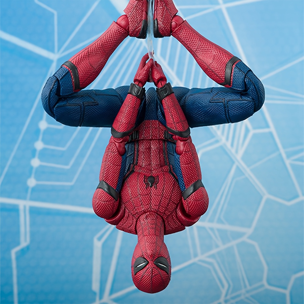 MARVEL Spider-Man Collectible PVC Statue With Backpack - Highly Poseable Action Figure - Desk Decor, Gift For Birthdays, Superhero Decorations, Party Decorations, Detailed Sculpt, Pop Culture Lovers