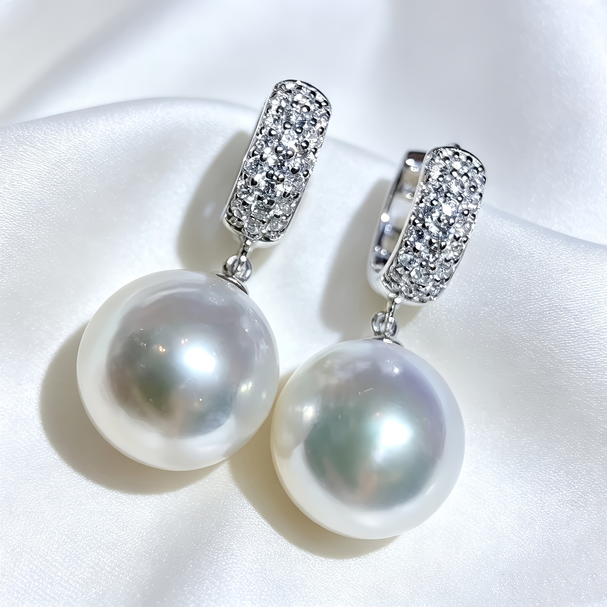 Women's Bohemian Large Zirconia Hoop Dangle Earrings