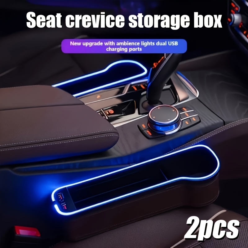Boîte Rangement Voiture LED USB