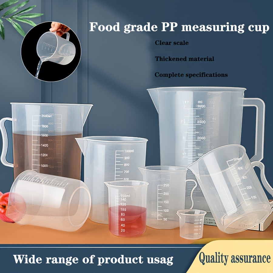

6pcs/set, Measuring Cup, Plastic Liquid Measuring Cups, Kitchen Liquid Measuring Cups, Multifunction Measuring Cup For Baking Cooking, Essential Kitchen Tools, Kitchen Stuff