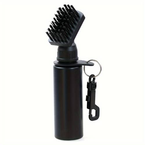 golf club cleaner with leakproof squeeze bottle quick dry brush heavy duty golf club head cleaner portable club brush for golf bag ideal practice accessory black sturdy construction professional golfers