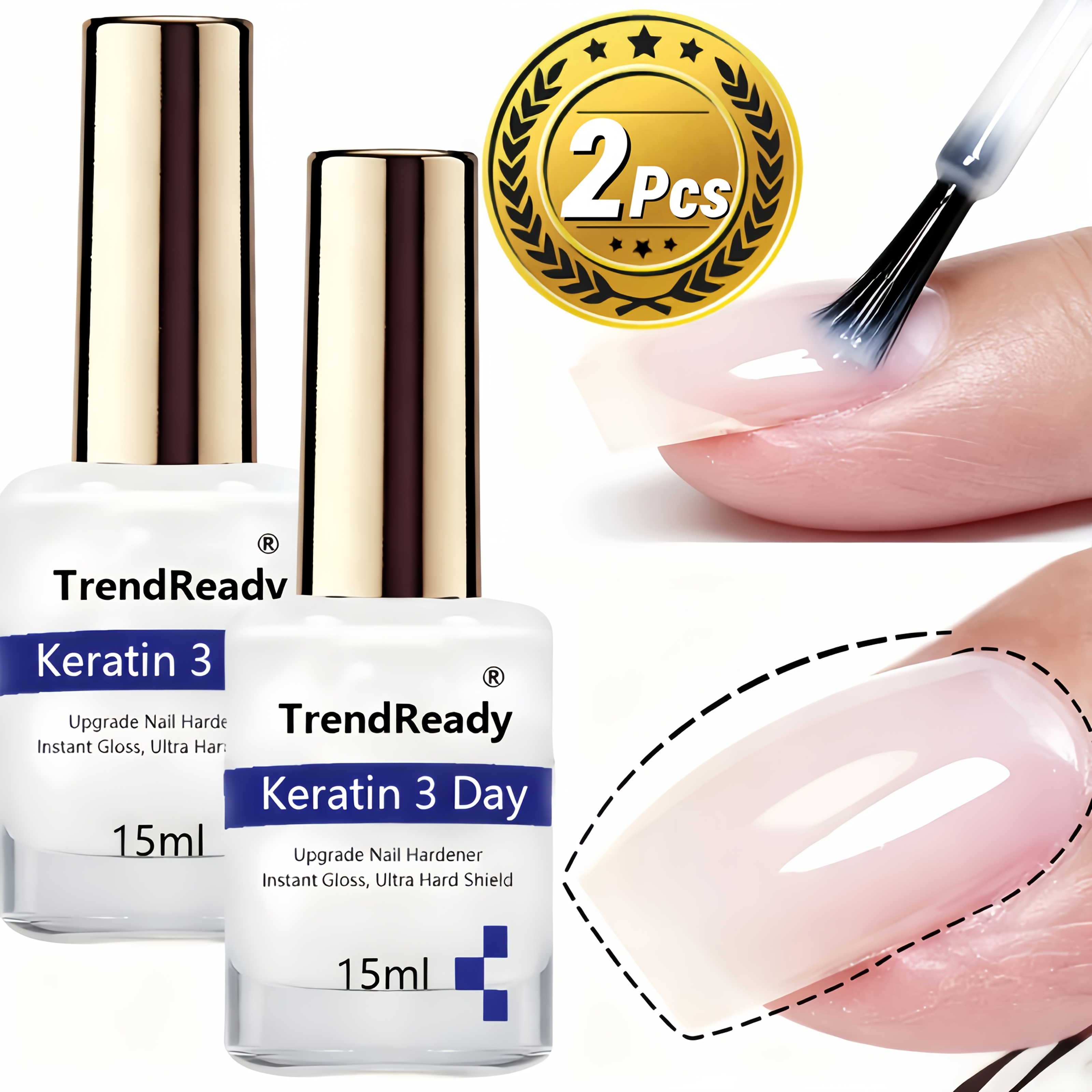 TEMU Nail Fortifier | Nail Strengthening Solution For Fragile, Weak, And Damaged Nails