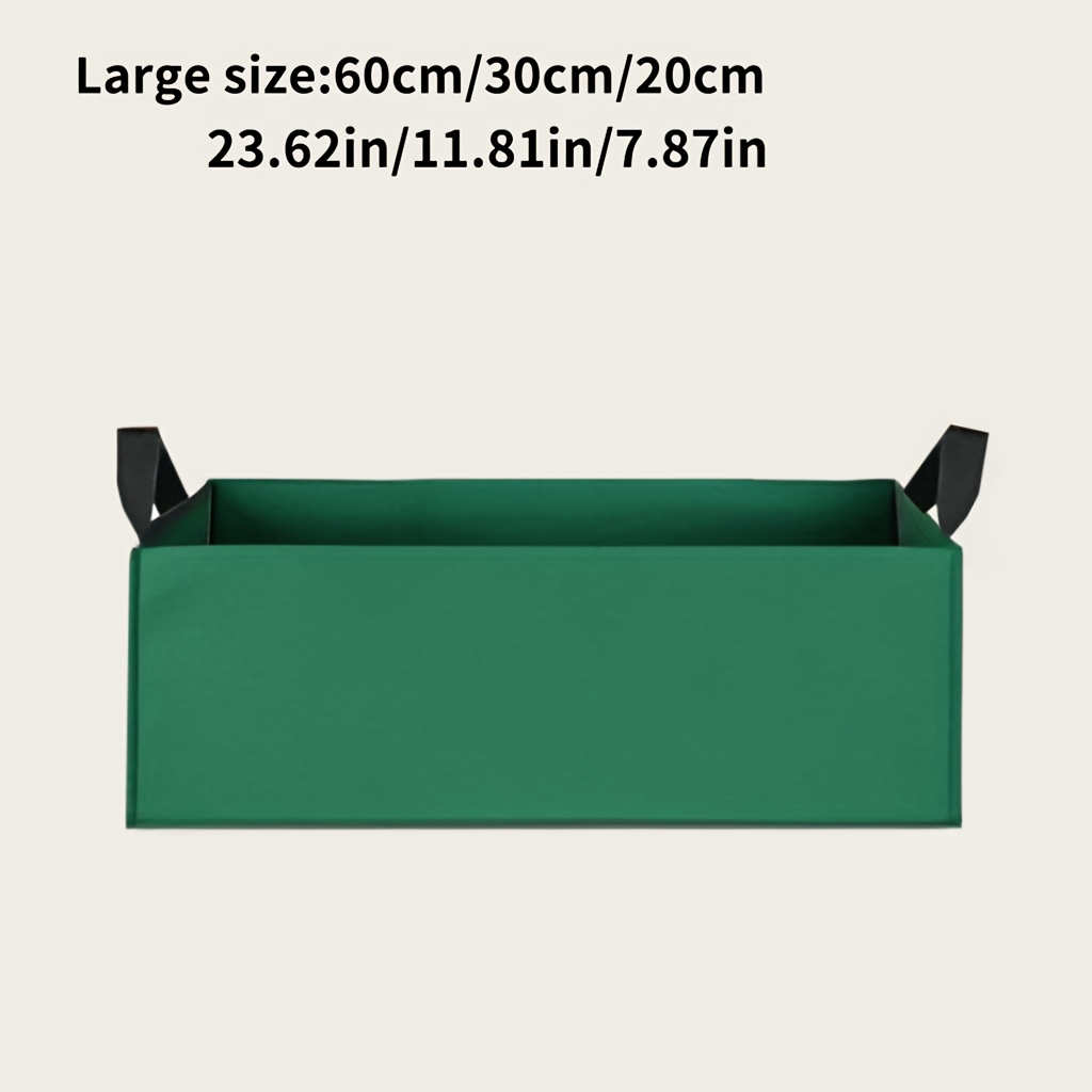 TEMU Sac de Plantation Pliable Multifonction à Grande Capacité avec Poignées, Disponible en Plusieurs Tailles - Fabriqué en Tissu Non Tissé Durable,