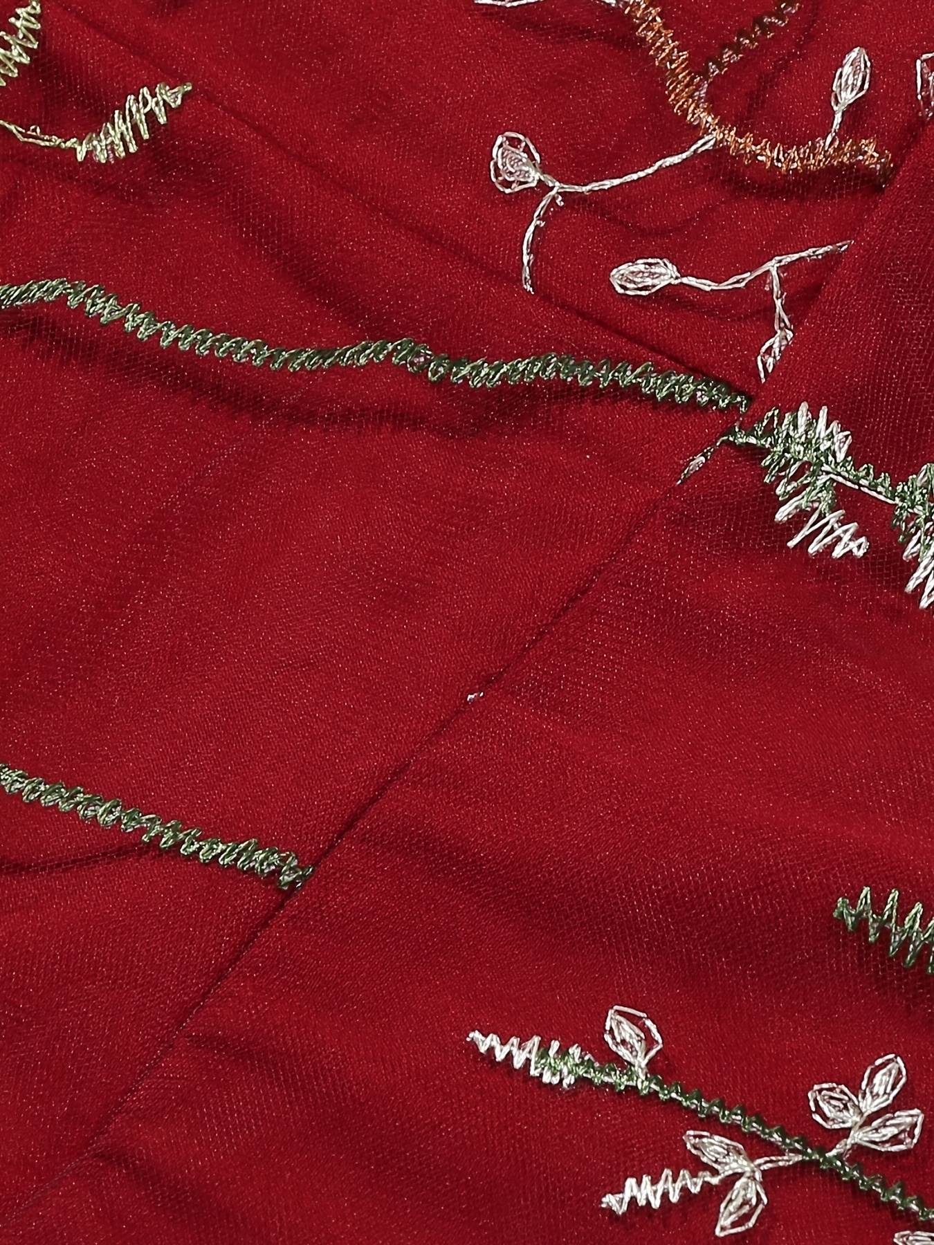 Robe Élégante Printemps/Été pour Femme, Brodée Fleurs en Maille, Col Rond, Manches Flottantes, Idéale pour Fêtes, Vacances et Mariages
