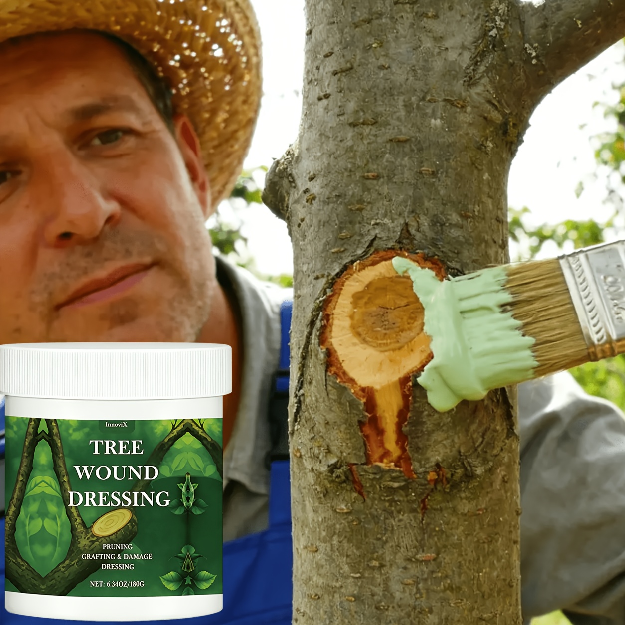 Image of 1pc - 180g/6.34oz Sealing Dressing, Tree Pruning Sealer, And Damaged Bark And Grafting - Effective Tree Repair Sealant For Shrubs, Bonsai, Roses And Horticultural - Grade Sealing Formula, Suitable For