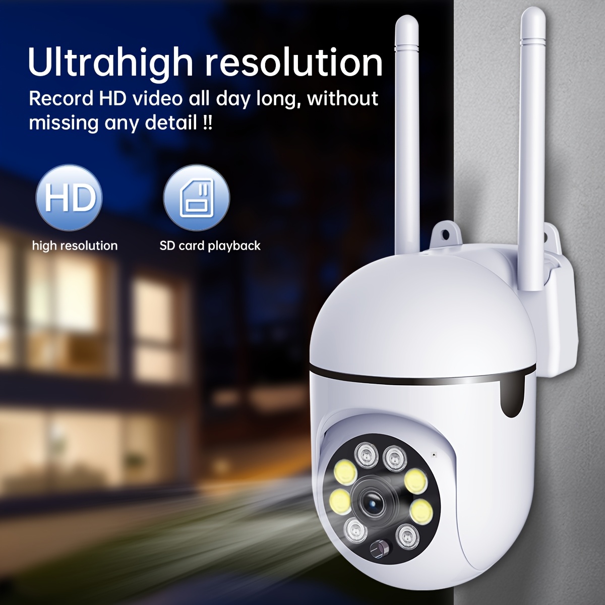 JOOAN HD WiFi Smart Security Camera with Infrared Night Vision, Two-Way Audio, and Remote Viewing App - Full Color Night Vision, USB Powered, Compatible with Smartphones, Wireless Security Cameras for Home details 0