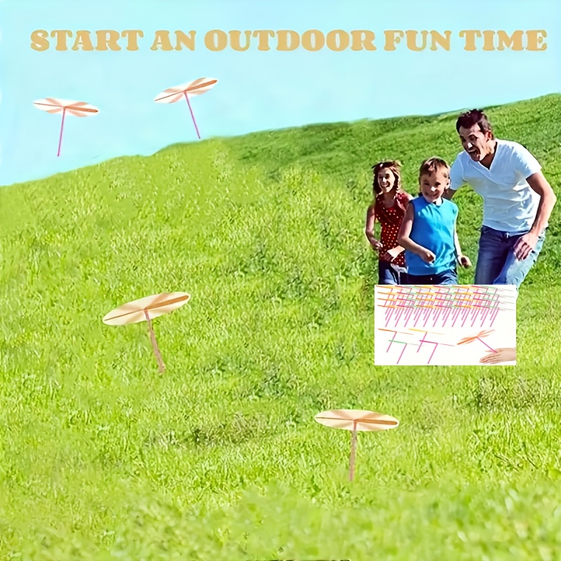 15/30/45pcs Plastic Dragonfly Flying Toys, Easy To Assemble, Bright Colors, Perfect For Parties, Portable, And Educational Game Toys - For Gatherings And Outdoor Play, As Halloween, Chrismas Gift