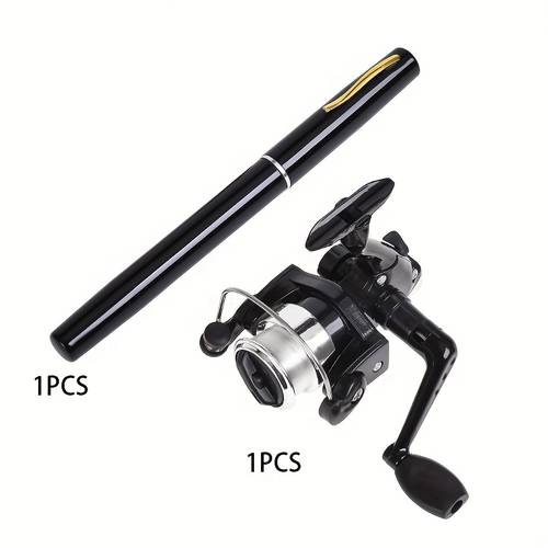 Pen Fishing Rod | Fishing Rod and Reel Combos Spinning | Mini Pocket Fishing Rod and Mini Metal Travel Fishing Rod Set for Fishing Sea Saltwater, Fishing Rod And Reel Combo, Fishing Rod And Re, Fishing Equipment, Fishing Rod And Reel Combo Full Set, Spinning Rod