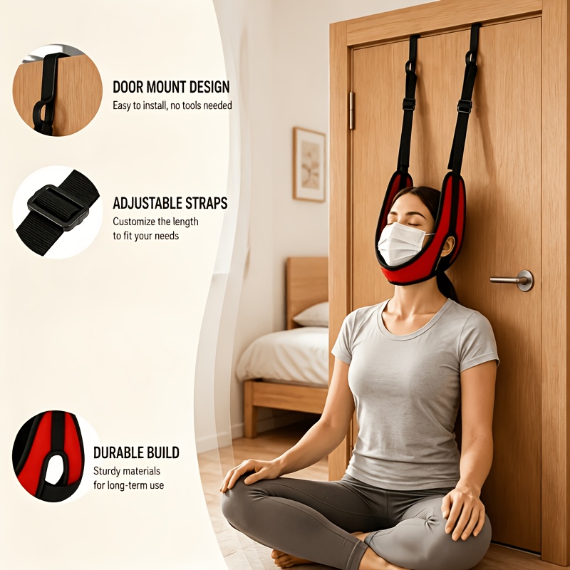 Over-the-Door Resistance Band with Adjustable Support