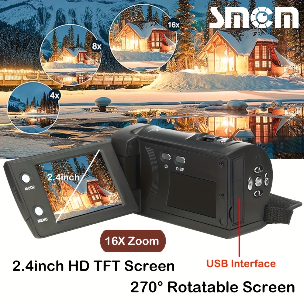48 video camera 16x zoom tft display ° - Temu Japan