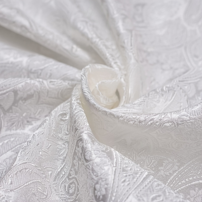 1pc tissu brocart jacquard blanc 150gsm satin Temu Switzerland