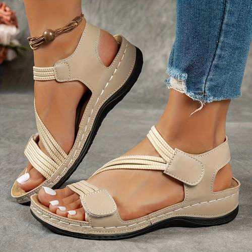 womens adjustable ankle strap fisherman sandals open toe platform wedge with hook and loop closure breathable synthetic suitable for outdoor vacations casual casual attire traction arch footwear