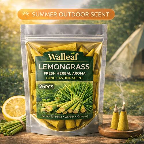 incense cones fresh herbal long lasting scent clean natural fragrance for patio garden camping home bedroom balcony relaxing use summer outdoor scent decorative gift
