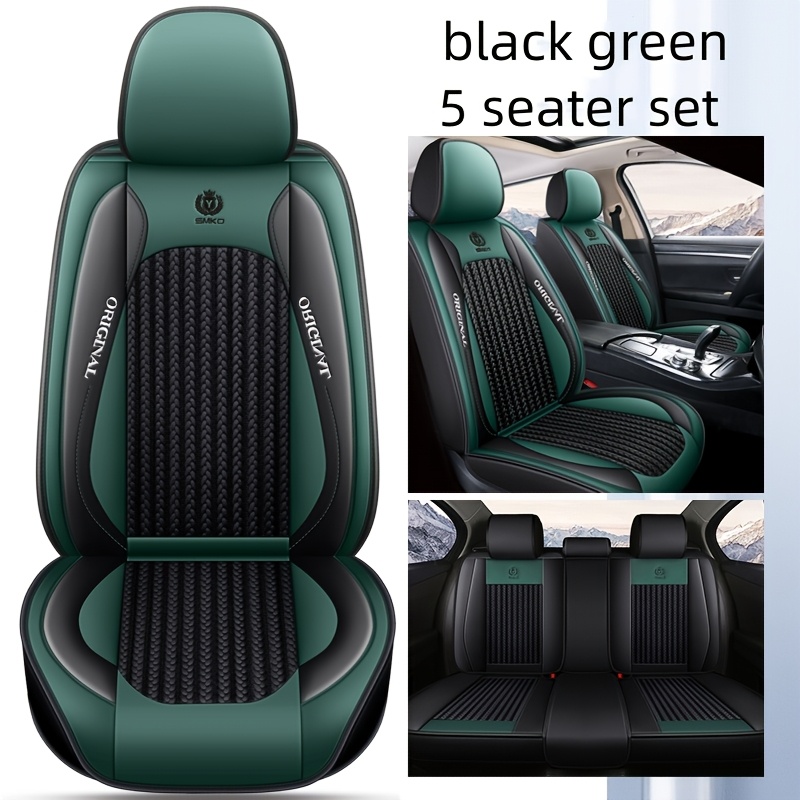 Image of New 5-seater Car Seat Cushion, Universal Breathable Seat Cover, Compatible With 5-seater Sedans, Suvs, Off-road Vehicles, Pickup Trucks, Full Surround Special Seat Cushion Cover, Black