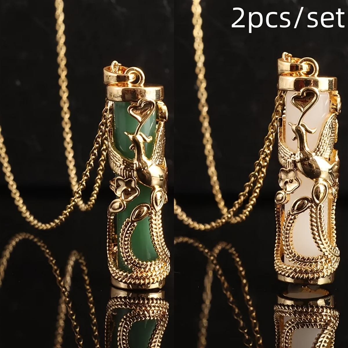 

2 /set Of Phoenix Pendant Necklace For Men And Women And Jewelry