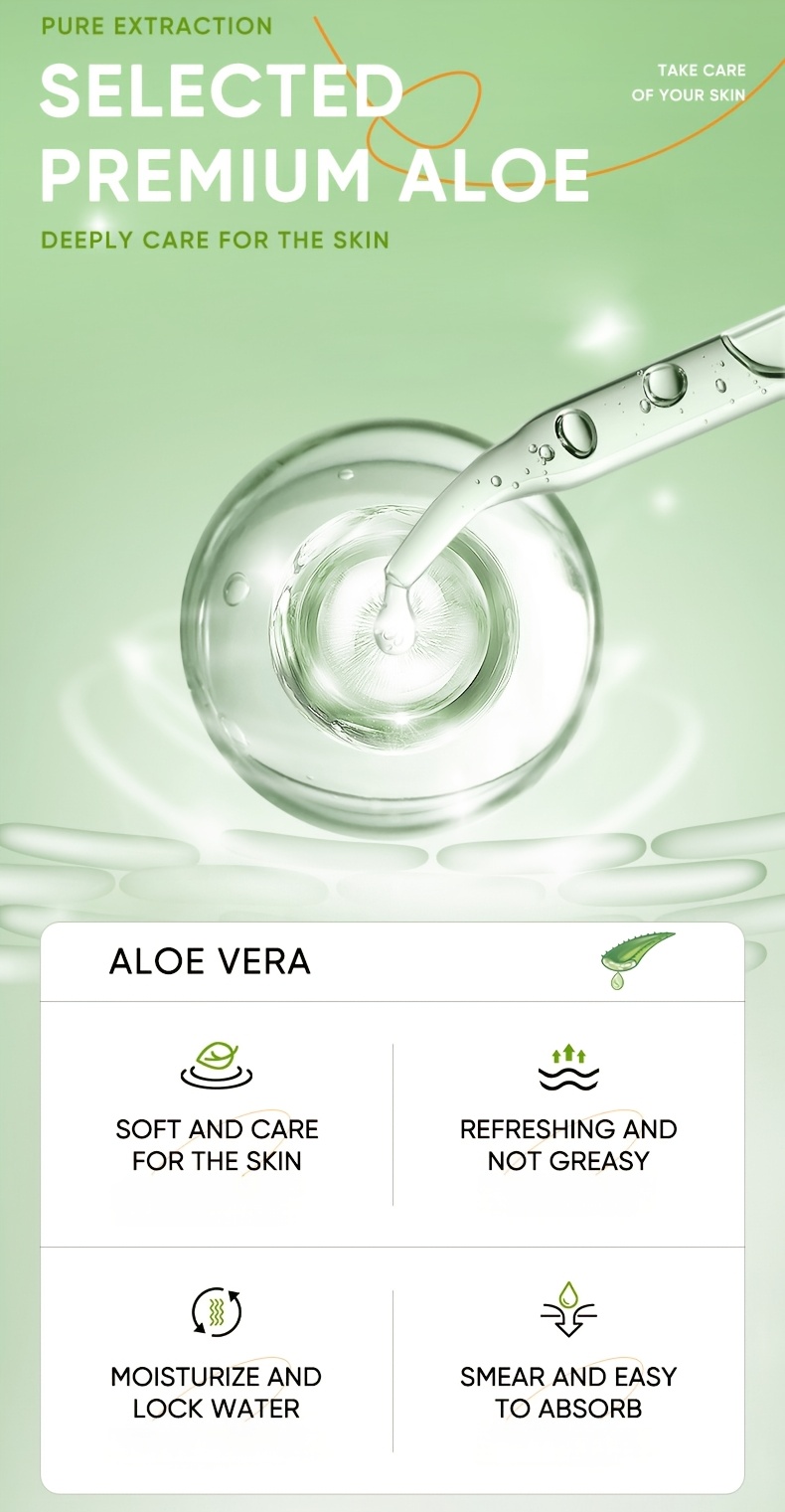 SADOER 20pcs Aloe Goodnight Gel Mask, Sleep Mask, Containing Aloe Vera Extract, Designed for Facial Care, Hydration, Brighten, Moisturizing. No-rinse, Small Strip Packaging. Gentle and Non-irritating, It Serves as an Ideal Travel Companion, Skincare