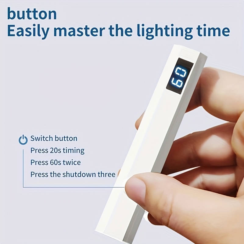 feiyba portable mini handheld nail lamp with curing wireless easy to carry ideal for travel usb rechargeable lithium battery nail care portable nail lamp cylindrical lamp rechargeable battery nail art supplie details 6