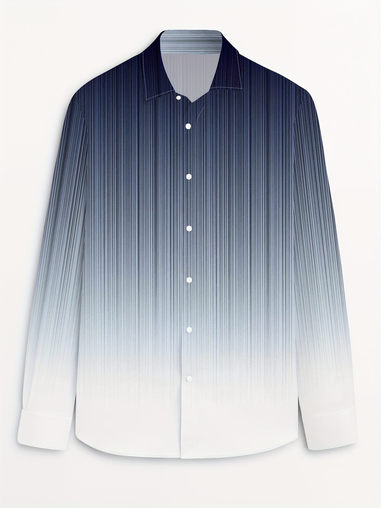 1pc mens fashion gradient solid color printed shirt spring - Temu