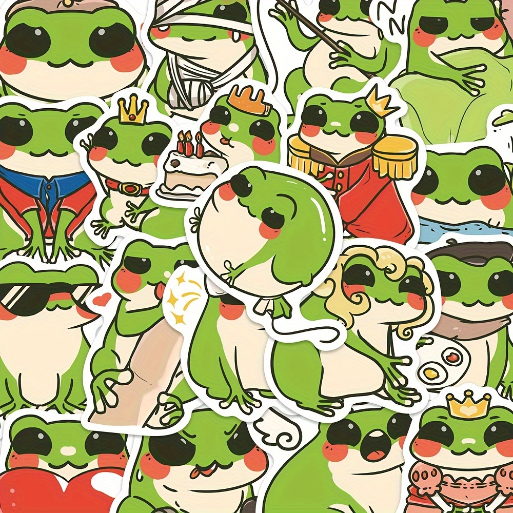 Cute Frog Waterproof Decorative Stickers For Phone Case - Temu