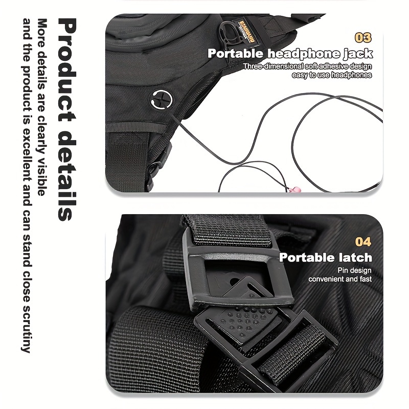 waterproof waist pack high volume adjustable hard shell multi application for motorcycle mountain bike road bike outdoor camping details 5