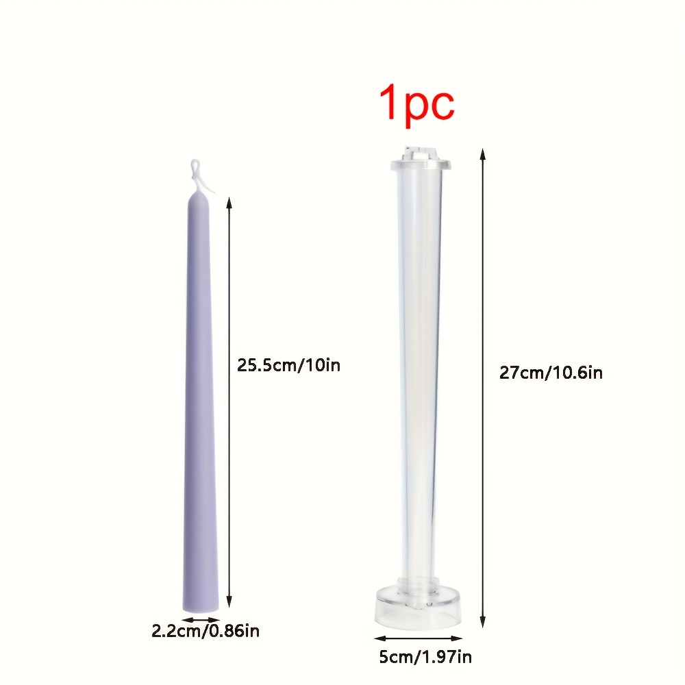 E-shop 1-2 Stk. Rundkopf-Säulen-Langstab-Acrylkerzenform, Glattes, Leichtes Entformen, Zylindrisches Taper-Kerzenherstellungswerkzeug, DIY