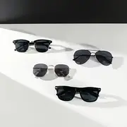 4pcs mens oval fashion glasses retro style pc material suitable for and business leisure uv resistant details 3