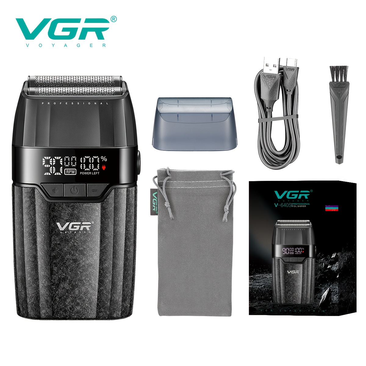Image of Professional Men's Electric Shaver And Trimmer, Reciprocating Wireless Shaver With Double , Usb Rechargeable And Led Display, Multifunctional Beauty Shaver, Suitable For Home And Travel