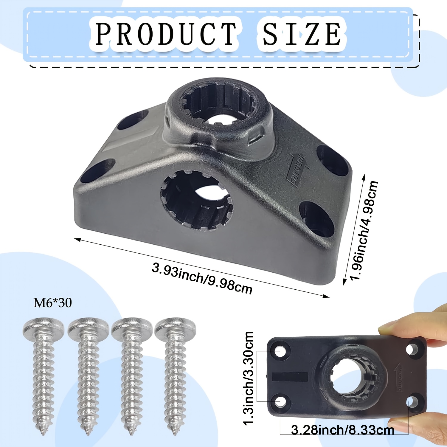 2pcs Deck Mounting Bracket for Kayaks & Boats
