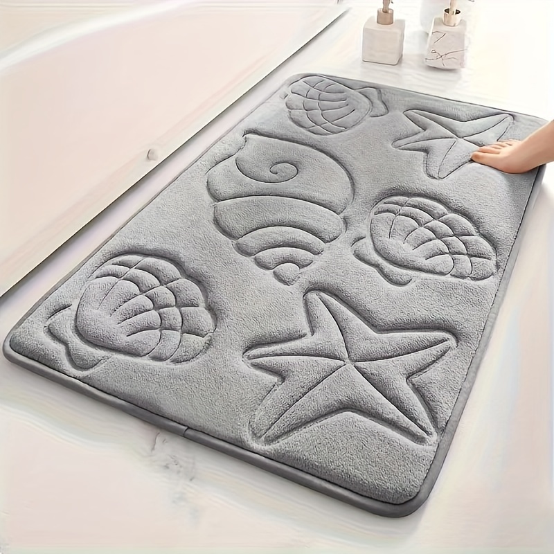 

1pc, 25d High Density Memory Foam Bath Mat, Non-slip Bathroom Rug, Super Absorbent & Soft Luxury Bath Carpet For Tub, Shower, Home Bathroom Accessories & Decor