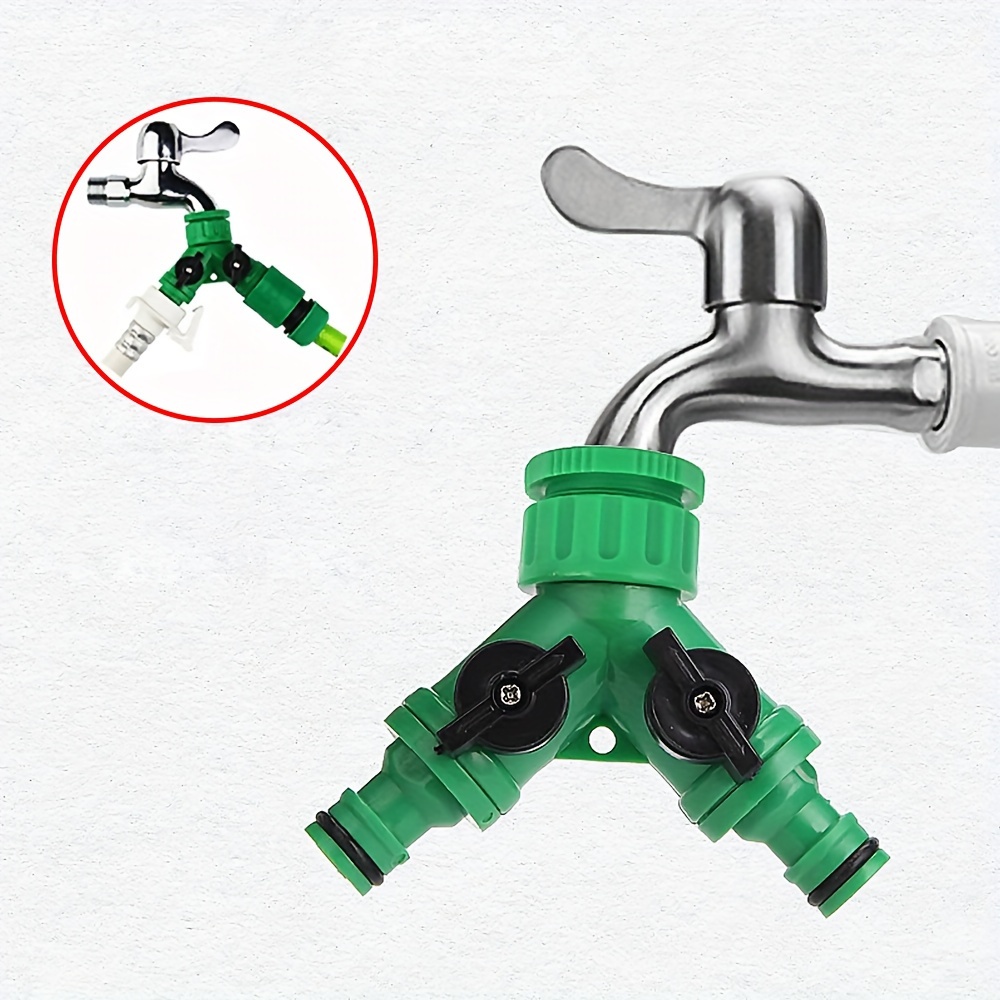 

1/2/3 Pcs Faucet Diverter With Valve Y-connector, 4/6 Ft Internal Thread Tee Nipple With Switch Multi-function Plastic Conversion Adapter. Fits Standard 4/6 Diverter To Control Water Flow