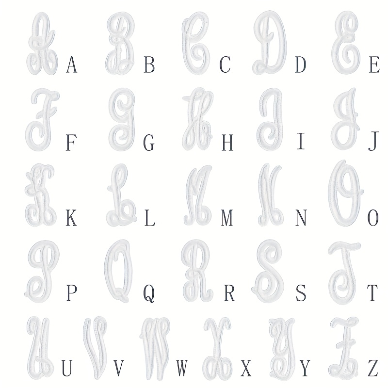 E-shop 26 gestickte Stoffaufnäher Buchstaben Aufnäher, Kleidung Löcheraufnäher Aufkleber können genäht oder gebrannt werden, zur Dekoration von ,