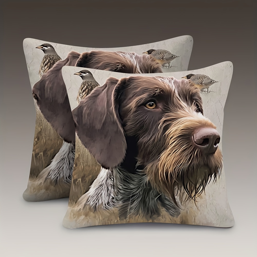 TEMU 2pcs, Double Sided Soft, Throw Pillow Cover 18x18inch, An Artistic Digital Of The German, Suitable For Sofas, Chairs, Beds, Cars, And Living
