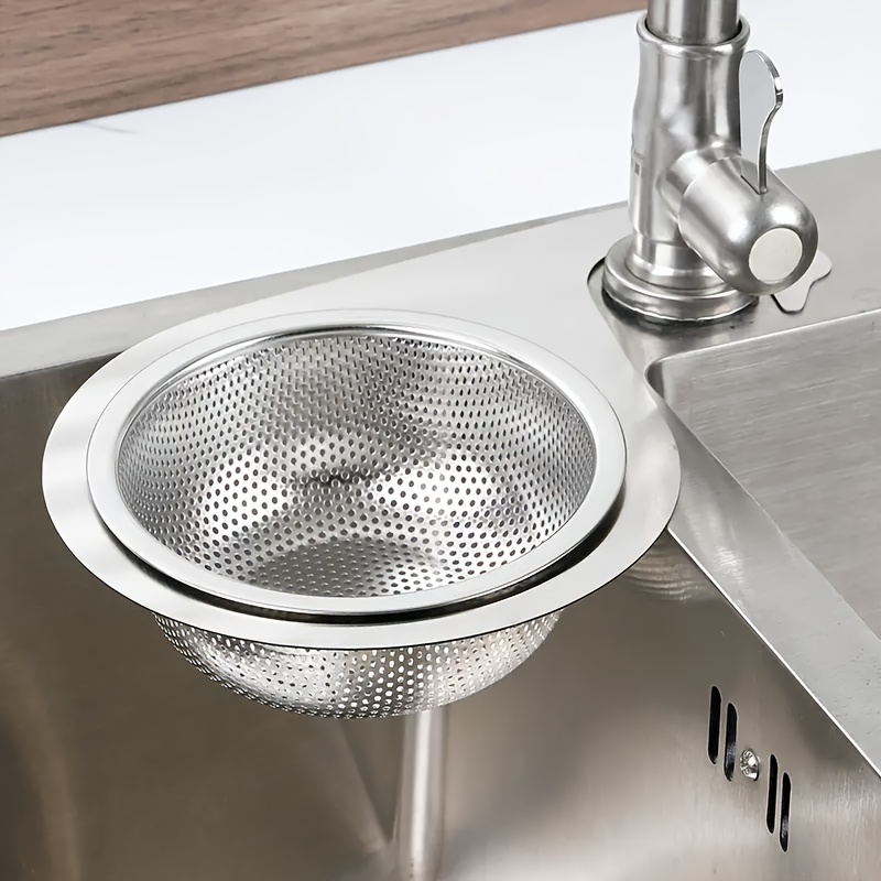 space saving stainless steel kitchen sink filter ideal for food waste vegetable filtration durable metal drain basket vegetable filter sink drain filter details 7