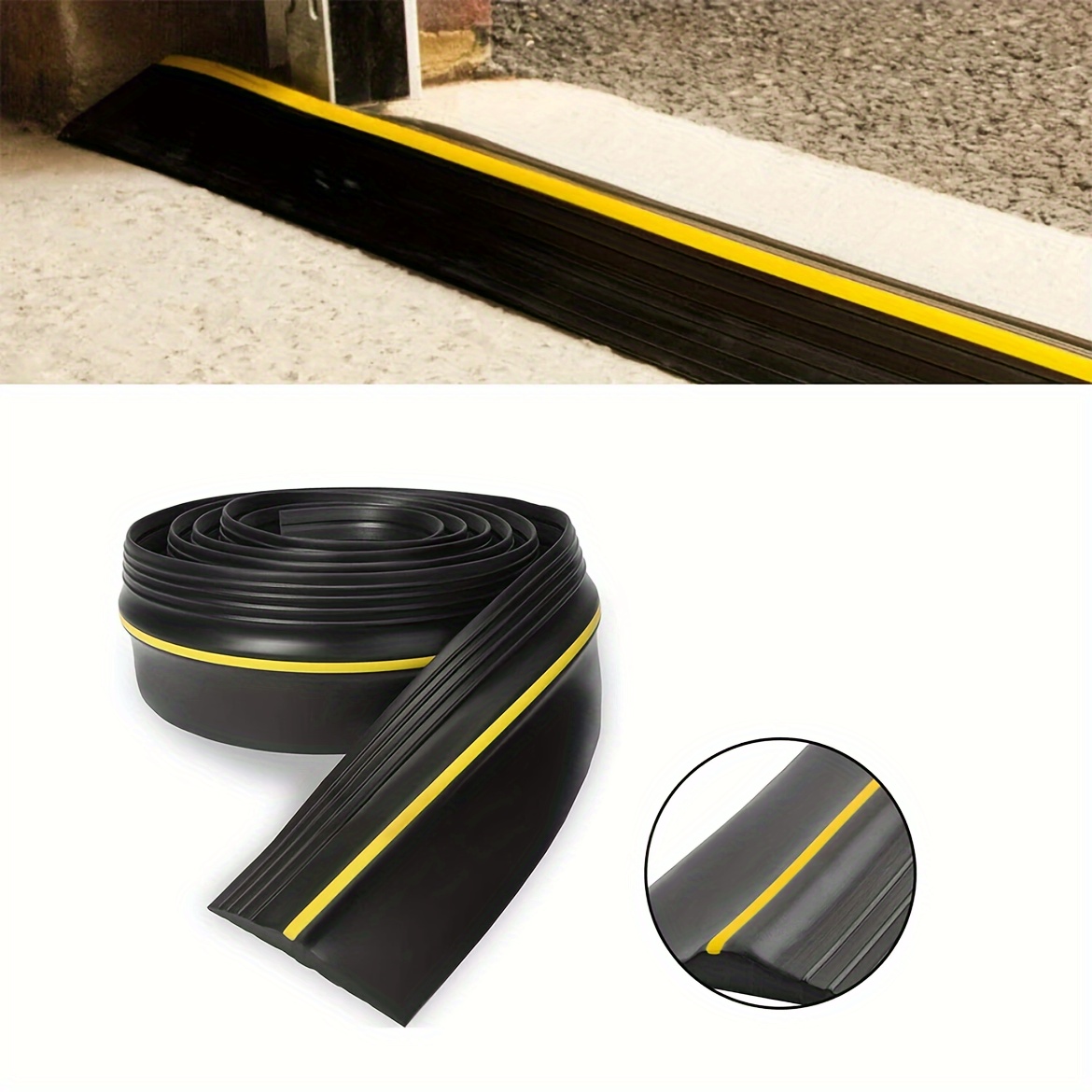 Universal Garage Door newest Bottom Threshold Seal Strip,Weatherproof Rubber DIY