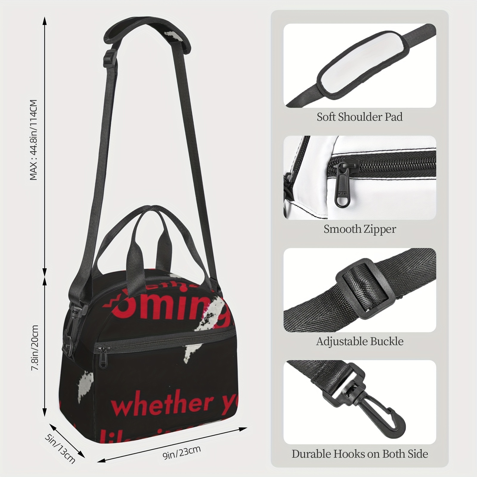 Customizable Anime Lunch Bag Insulated Polyester Material