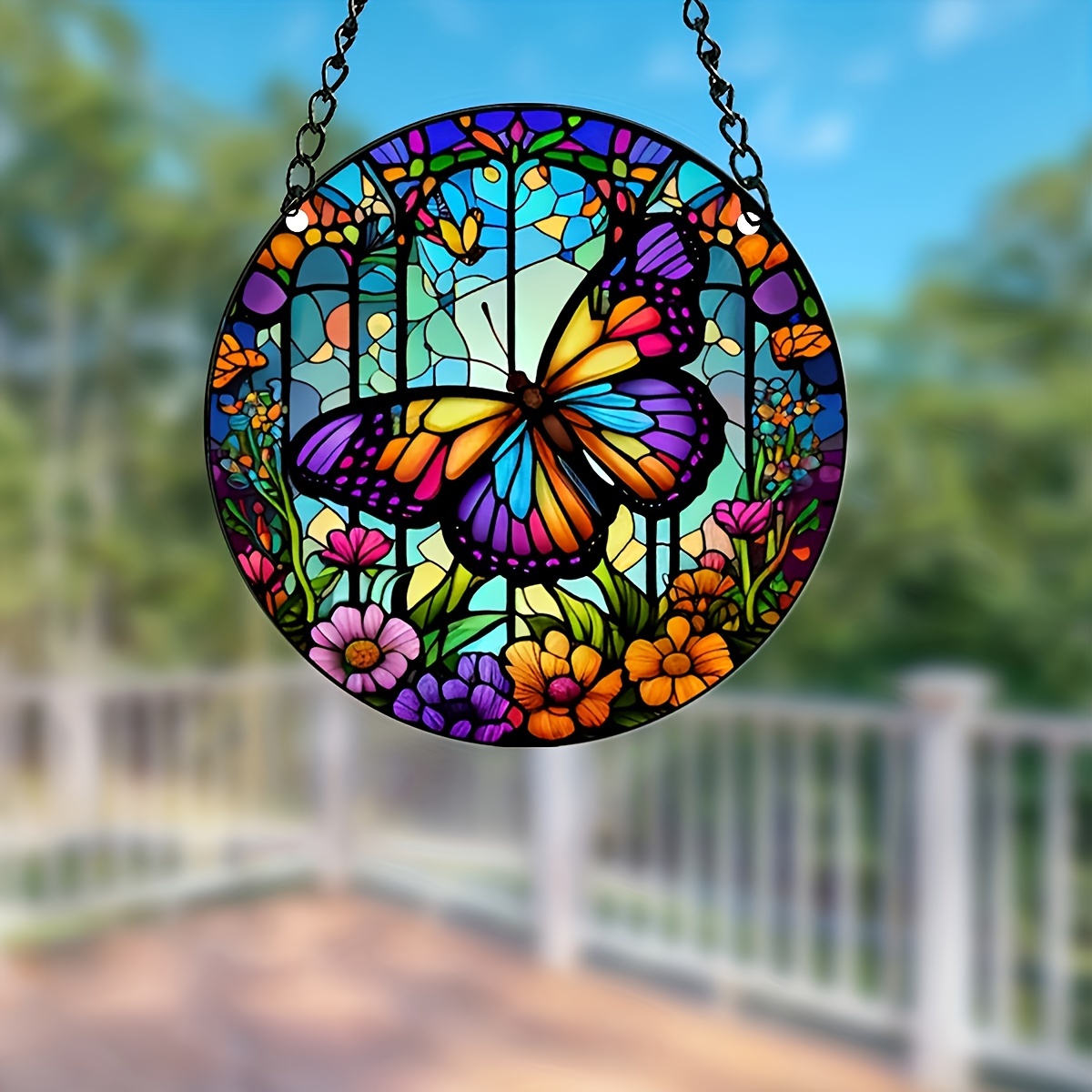 

Butterfly Suncatcher Wall Panel - Plastic Light Catcher For Halloween, Living Room, Balcony, Patio, Porch, Autumn Decor, Housewarming Gift - Wedding Material With Unique Theme Design