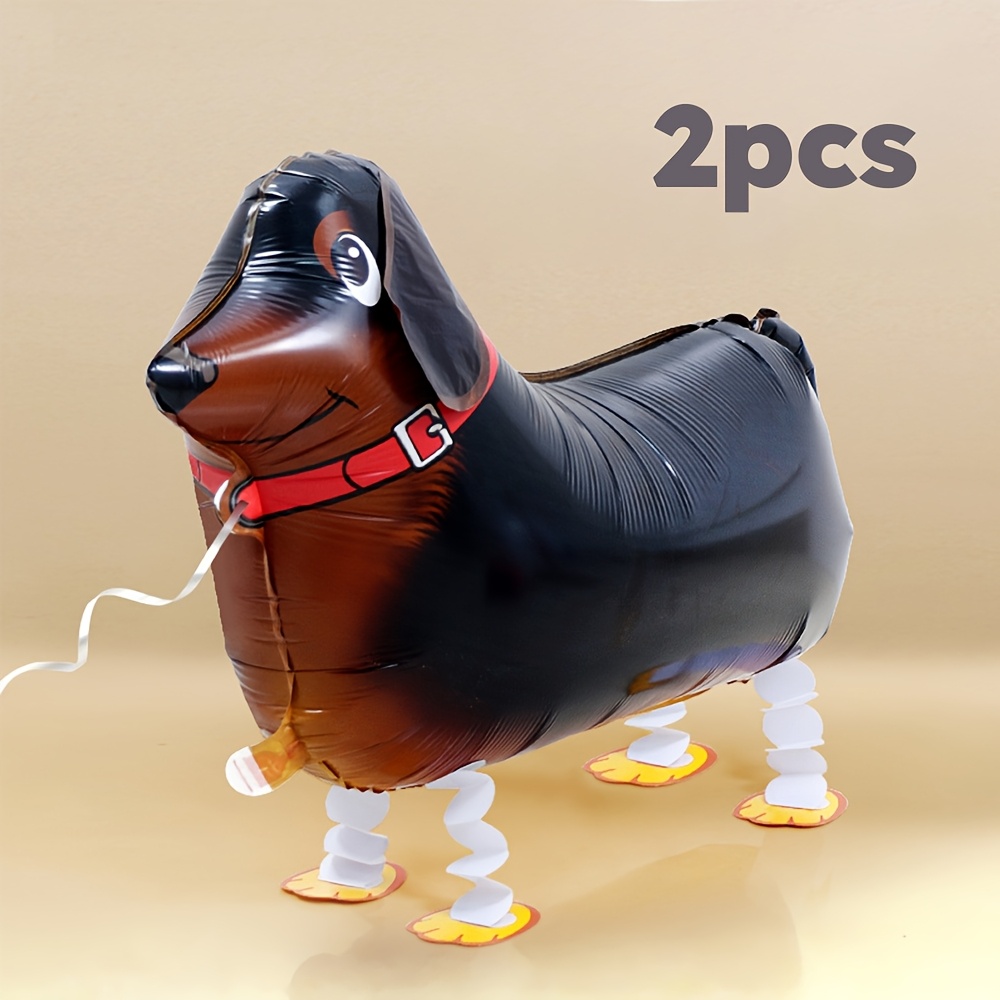 Image of 2pcs Large Dachshund Balloons Suitable For Indoor/outdoor - Walking Dachshund Shaped Foil Balloons For Dog Parties, Birthday Decorations, Pet-themed Events, Novelty Gift For Dachshund Lovers