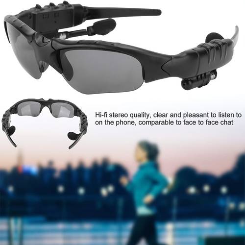 white and black rechargeable wireless glasses glasses with built in headphonesforoutdoor sports running riding hands calling